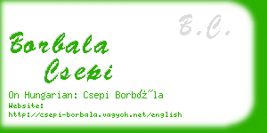 borbala csepi business card